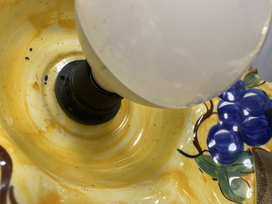 Порцеланов абажур за лампа Италия 1950-те ръчна украса полилей