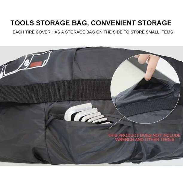 Комплект 4 бр. водоустойчиви калъфи за гуми 13"-18" - универсални