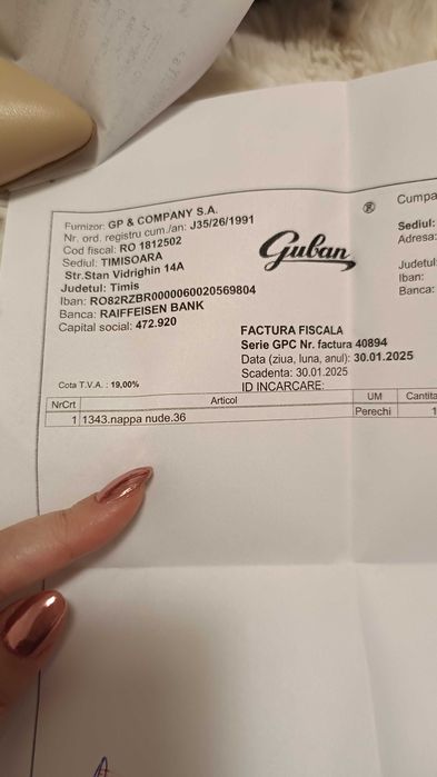 Pantofi Guban noi, piele