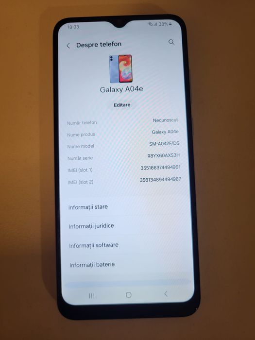Samsung A04e de vanzare