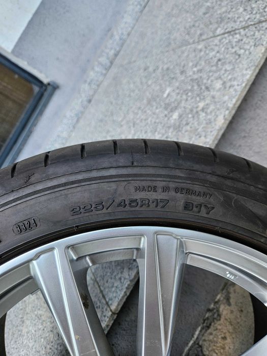 Jante + Anvelope vară 17” Peugeot 308 T9 | Goodyear Eagle F1, 225/45 R17, 5x108