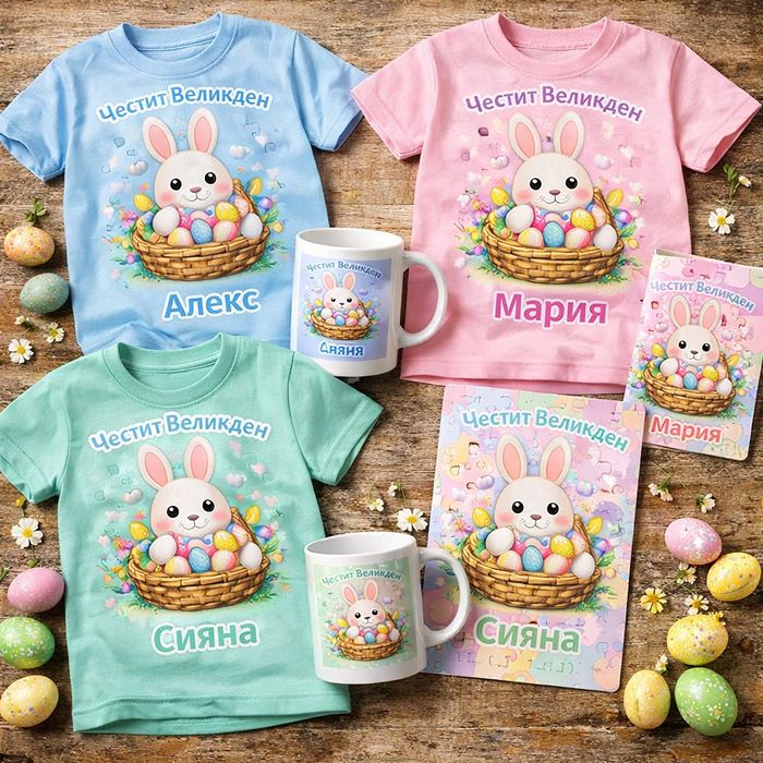 Великденски комплекти за деца и бебета – персонализирани подаръци 2026