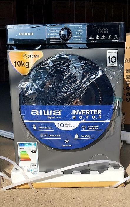 Aiwa 10кг автомат,инвертор BLDC матор,паровая стирка