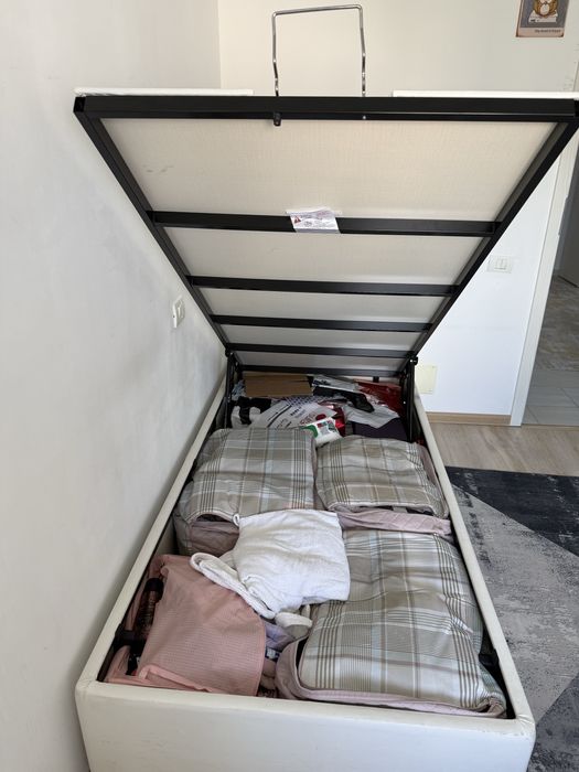 Cadru de pat cu spațiu de depozitare – 90x200 cm