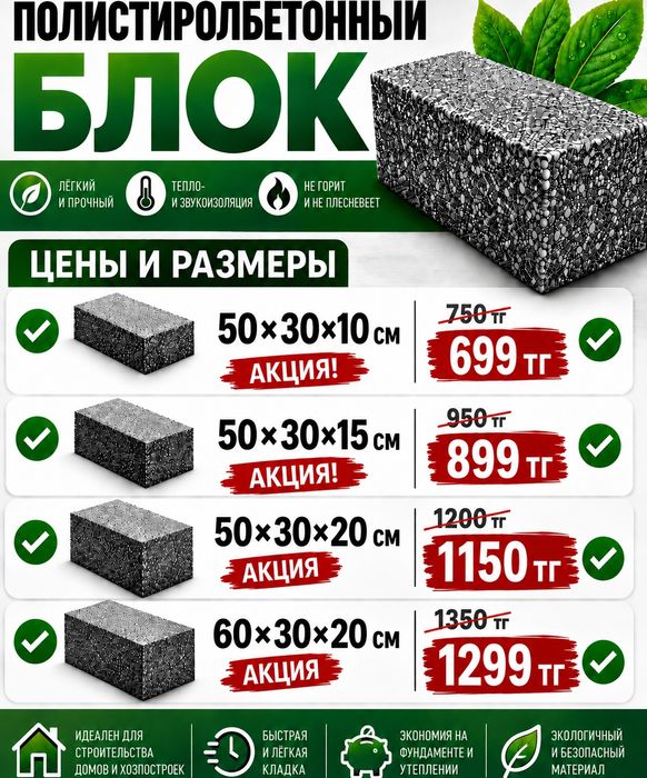 Полистиролбетонные блоки