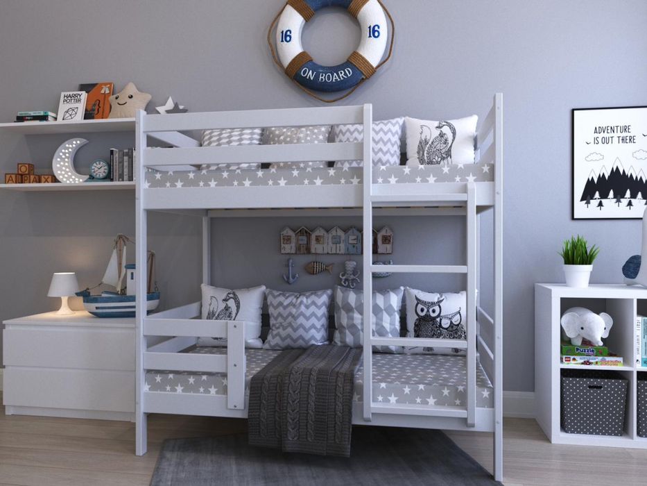 Кровать двухъярусная Эко 160х80 и 180х90см с матрасами!Акция!