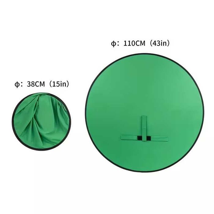 Fundal Chroma Key pliabil 100 cm, verde/albastru, foto-video