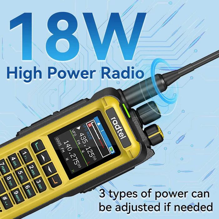 Radtel RT-817A – 18W мощна VHF/UHF радиостанция, НОВА