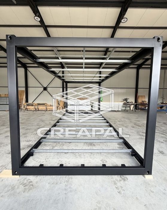 Cadru metalic container modular 6x3 m – kit demontabil cu șuruburi