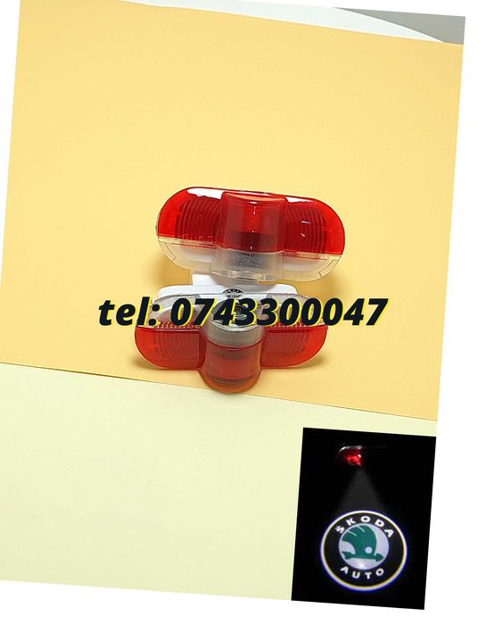 Set 2 Proiectoare Logo Dedicate Skoda Octavia