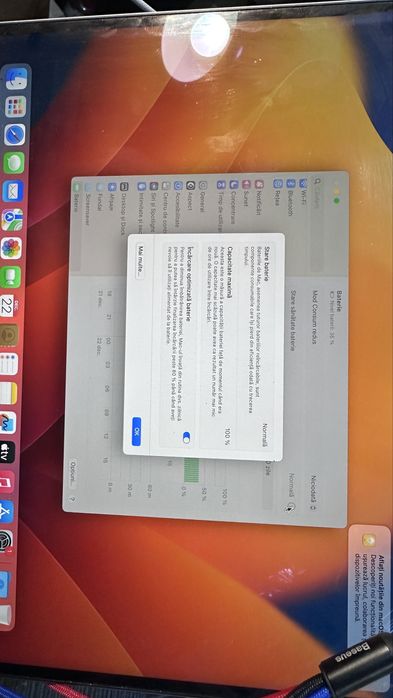 Macbook air 13 2022 100% baterie