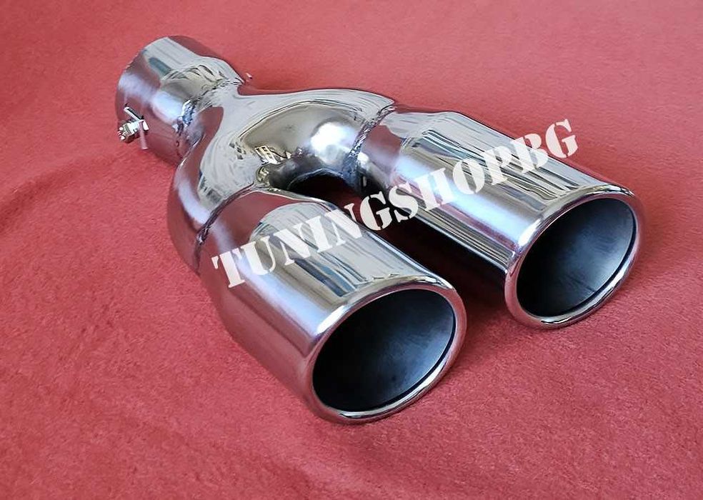 Спортен накрайник двуцевка ауспух двустранен