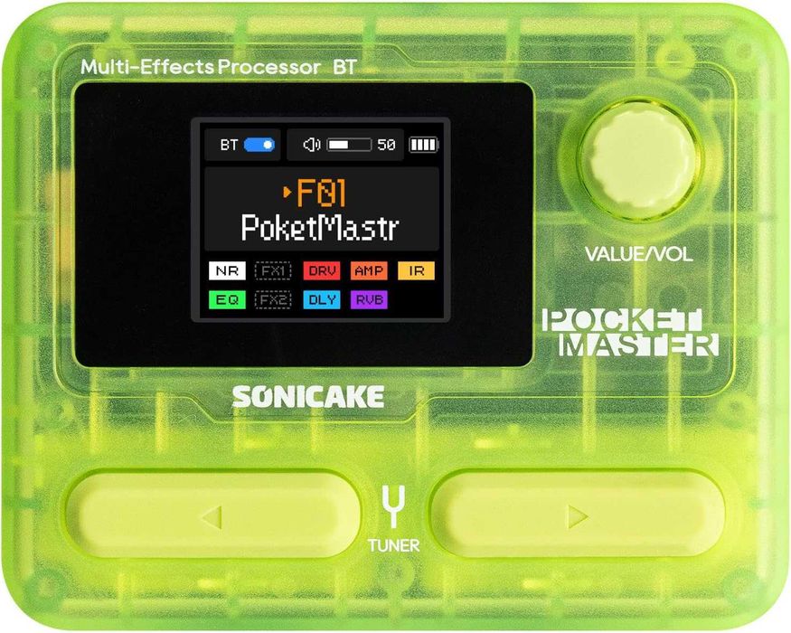 Джобен китарен процесор SONICAKE Pocket Master IRs / USB Rec / Батерия