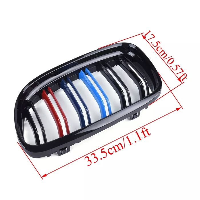 Grile Duble Bmw E90 E91 2007-2011 Negru Lucios Culori M