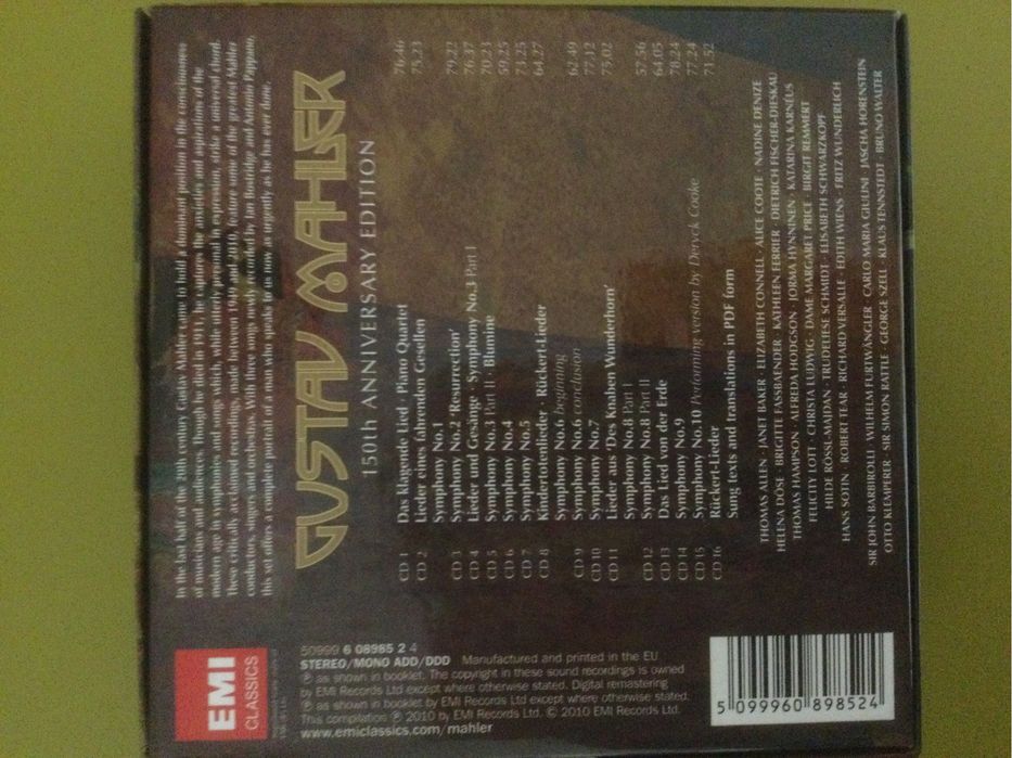 Класическа музика Малер 16 CD