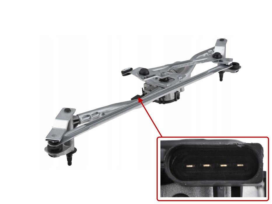 Лостов механизъм за чистачки с електромотор за VW Jetta A 6