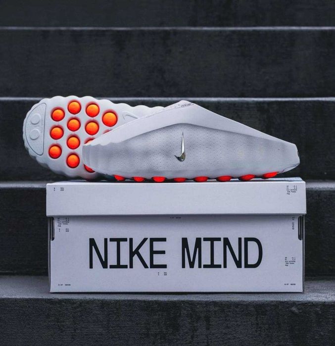 >- Calitate Top -< Papuci / slide sneakers / șlapi bărbați Nike Mind 001 Light Smoke Grey trend vara 2026 (mai comozi decât Yeezy sau Crocs)