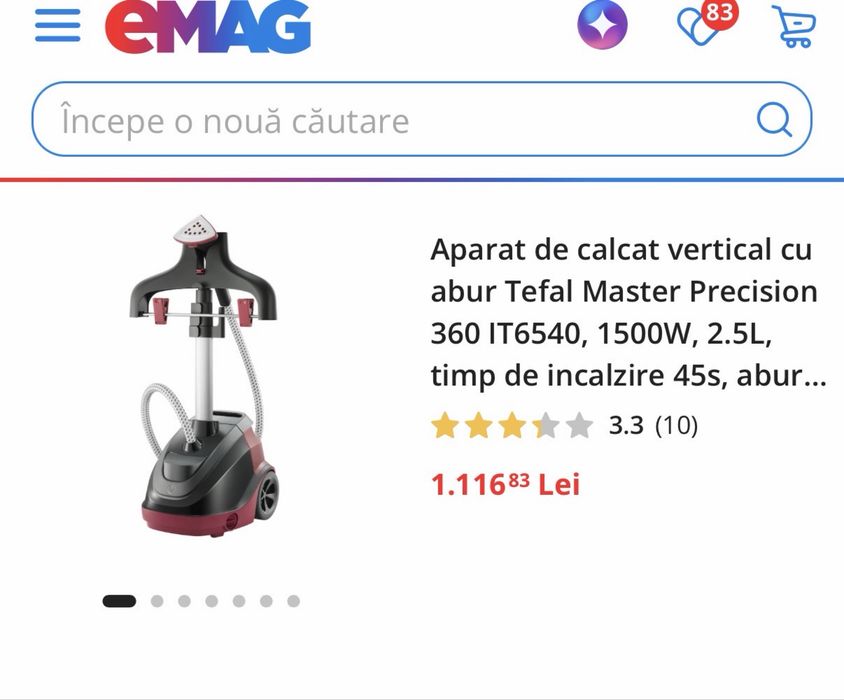 Aparat de calcat vertical cu abur Tefal Master Precision 360 IT6540