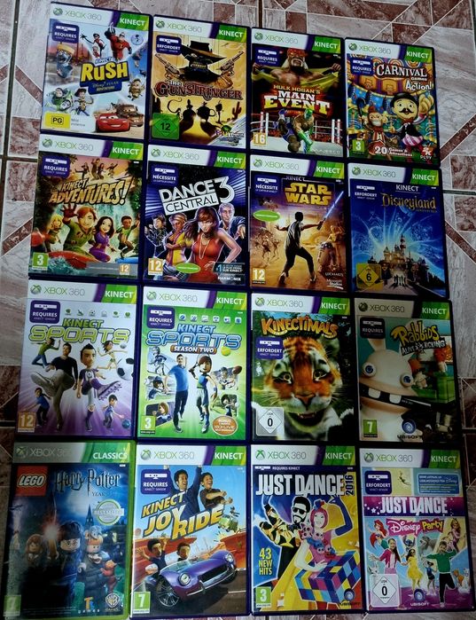 Kinect Rush/Gunstringer/Star wars/Dance central/Disney/Sports Xbox 360