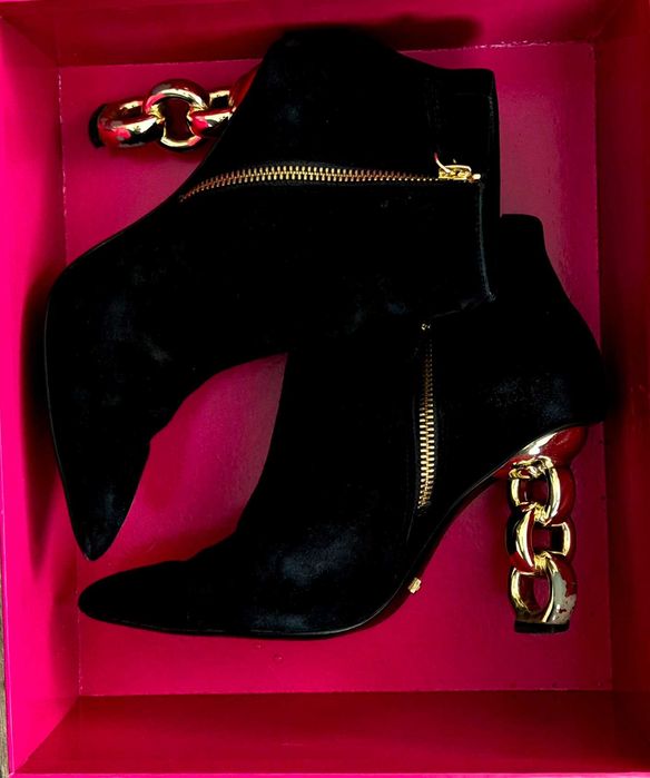 Велурени боти Kat Maconie с нестандартен висок ток, модел Toni, 37