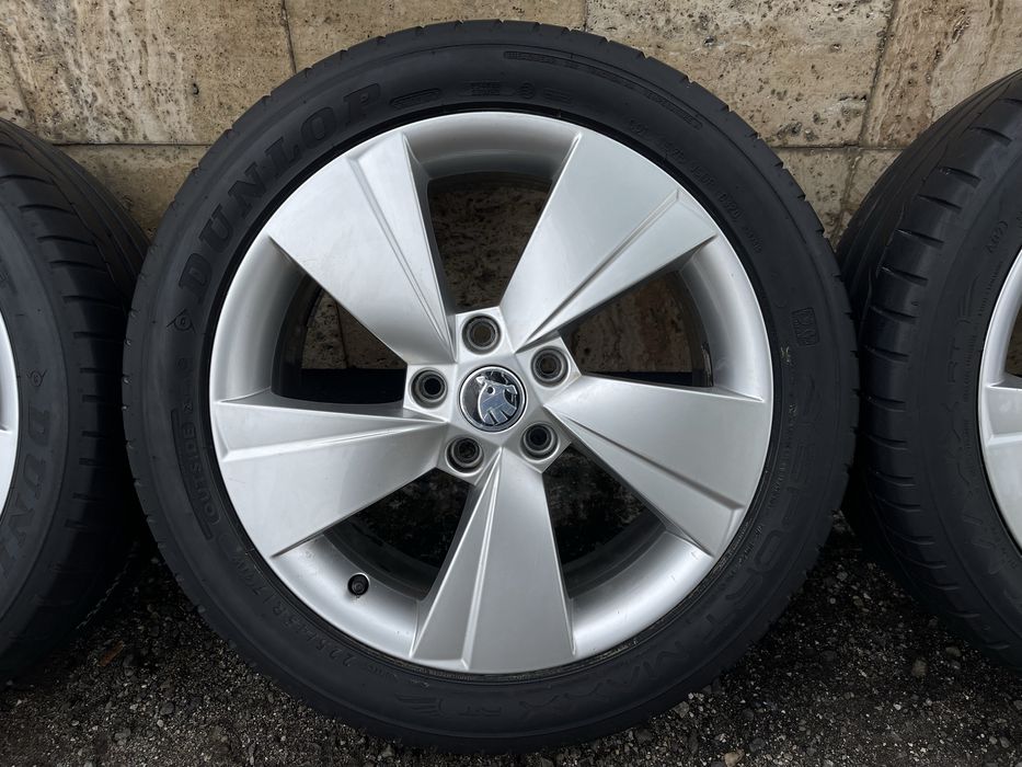 Jante Roti 17 Originale 5X112 Skoda Octavia 2 3 Superb Seat Leon VW Golf 8 7 6 5 Jetta Caddy Touran Anvelope vara 225 45 R17