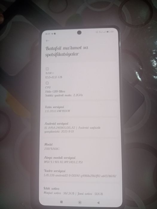 Redmi not 13 pro xolati yaxshi karobka dakimentlari bor imedan o'tgan