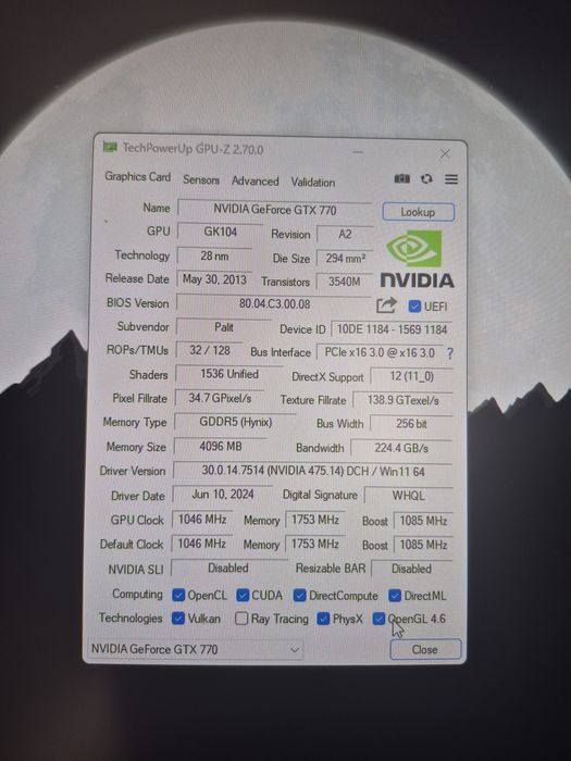 Placa Video GTX 770 4GB GDDR5