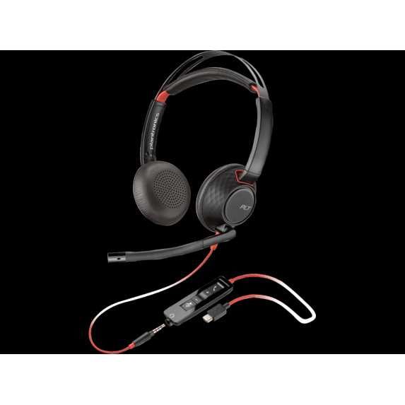 Poly blackwire 5200 USB headset - офис слушалки с микрофон