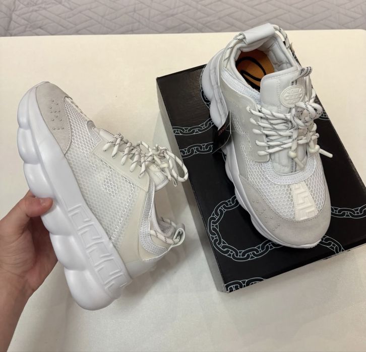 *ULTIMELE STOCURI* Versace Chain Reaction White  Premium ( Verificare Colet)