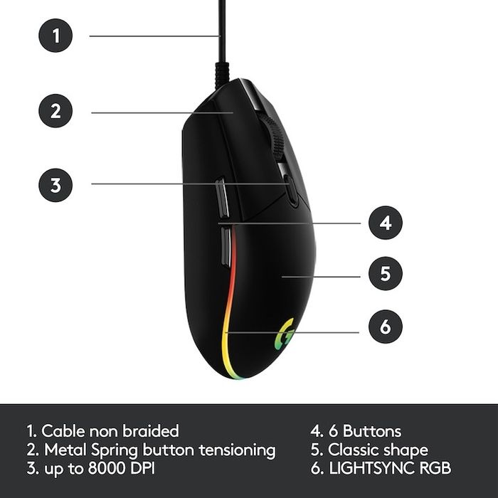 Logitech G102 Lightsync Мишка