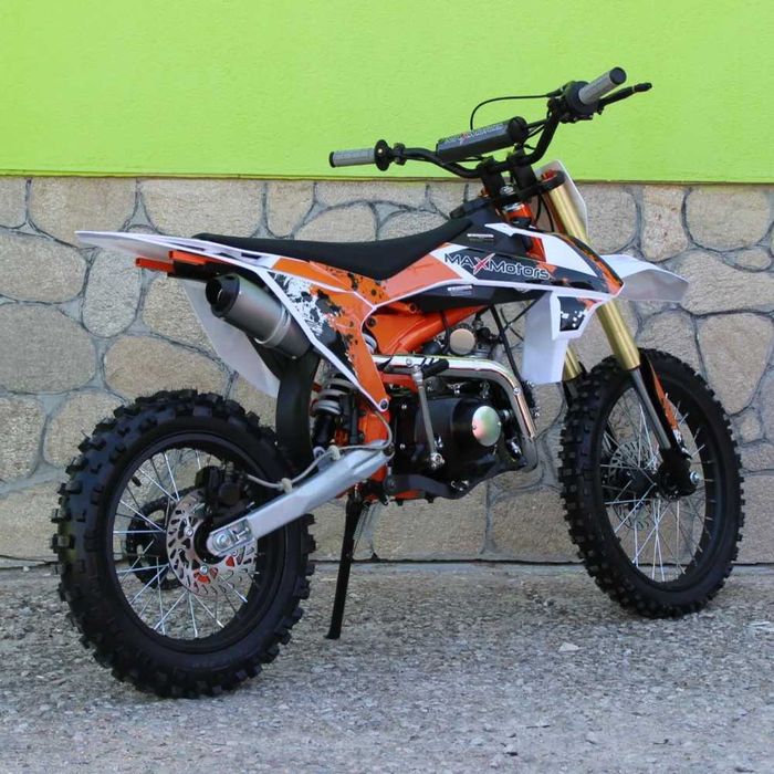 Бензинов Кросов мотор 125 кубика MaxMotors - Оранжев