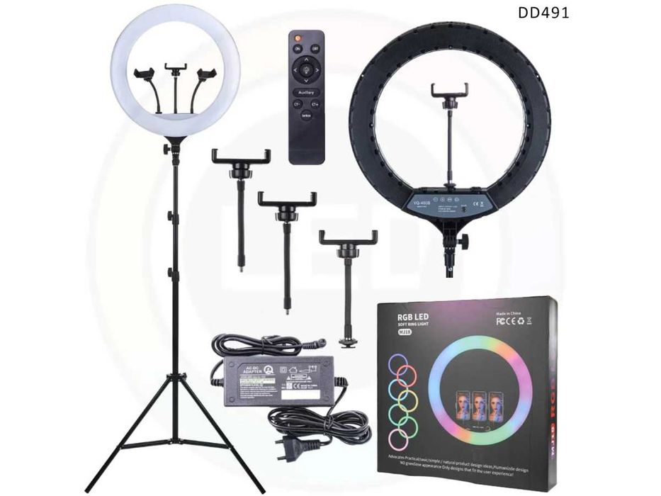 Iluminare RGB LED inel 22 inch lampă mare cu suport Lampa inelara