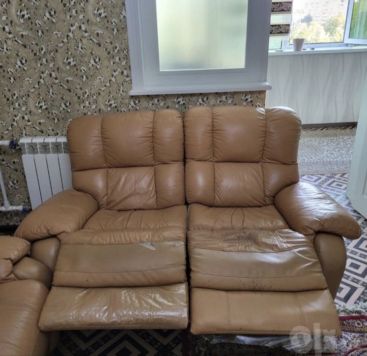 Кожа диван раскладной