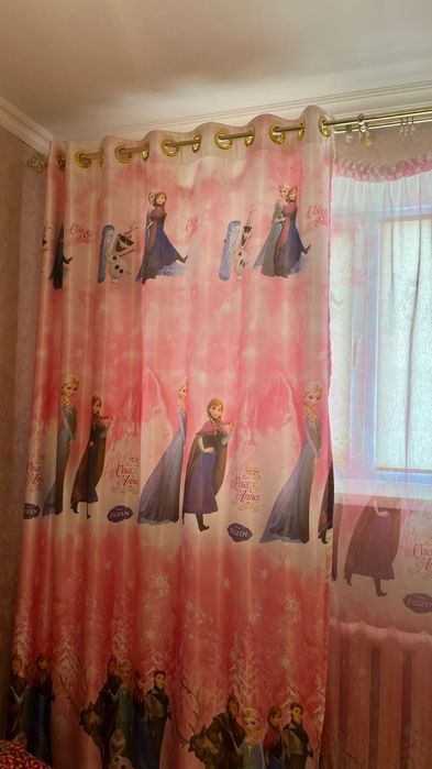 Шторы тюль для девочек холодное сердце