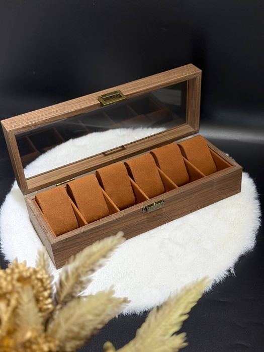 Шкатулка органайзер для часов и украшений дерево с замком