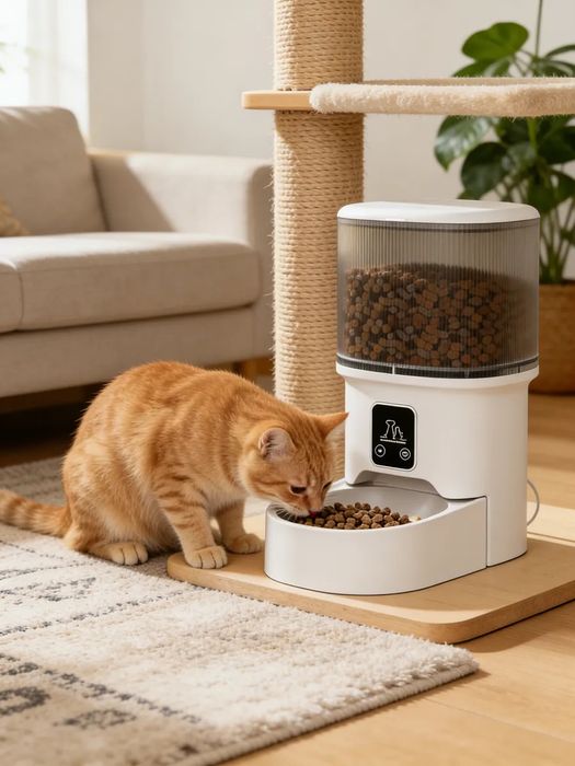 Автоматическая кормушка 4л, Wi-Fi, программируемая, корм