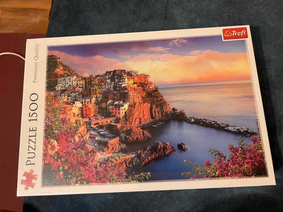 Комплект лепило и пъзел Trefl от 1500 части - Манарола, Италия