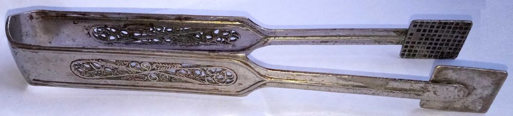 Стара щипка. посребрена. филигран