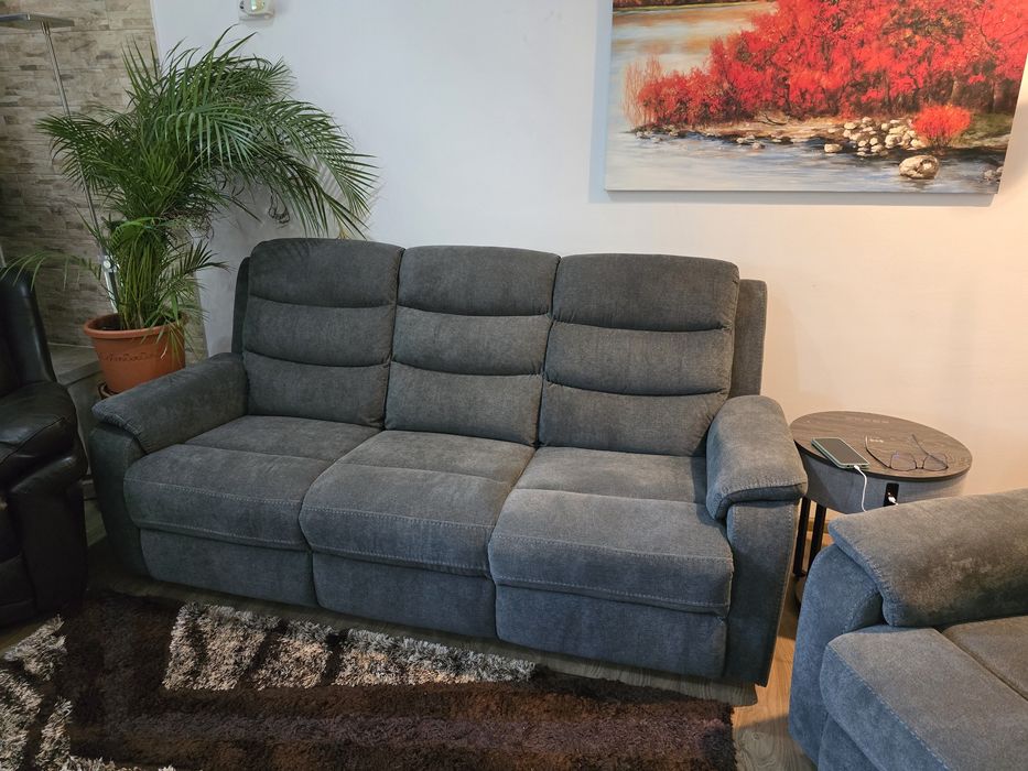 Canapea textila  set  reclinabile
