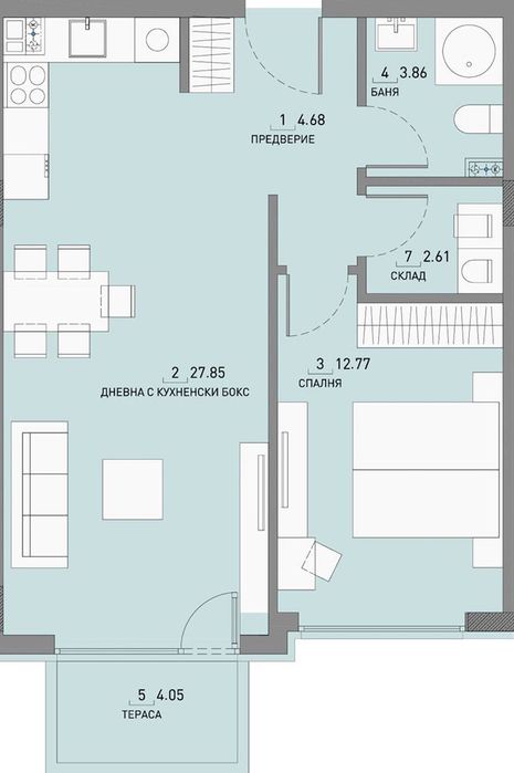 Спокойствие и комфорт в нов двустаен апартамент! ж.к. Малинова долина!