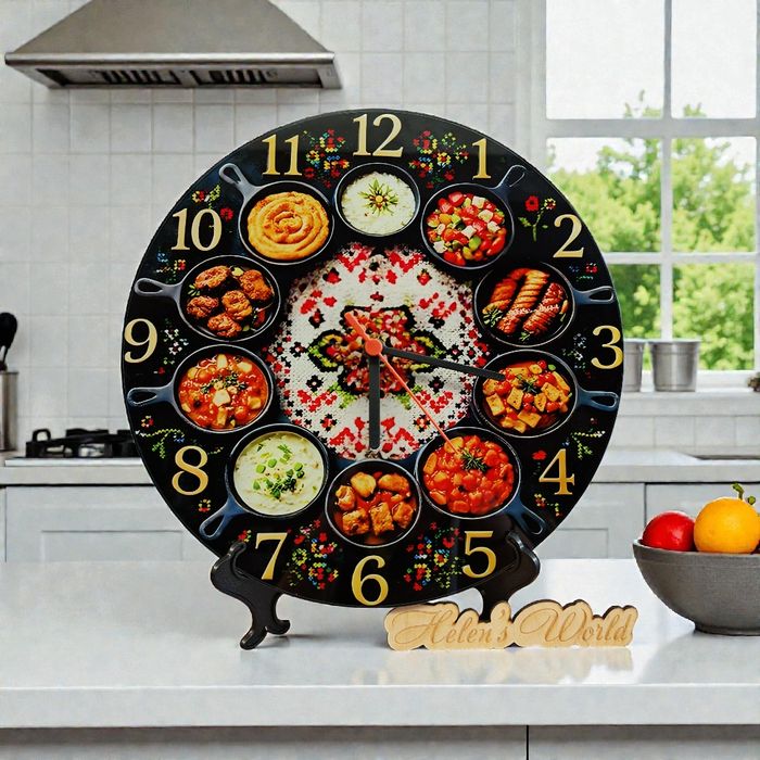 Стъклен персонализиран часовник, 8ми март, ден на жената, подарък жена