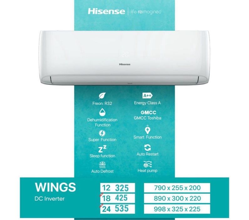 Кондиционер HISENSE Dc Invertor/R32/PTC HEATER/A++/ GMCC + доставка