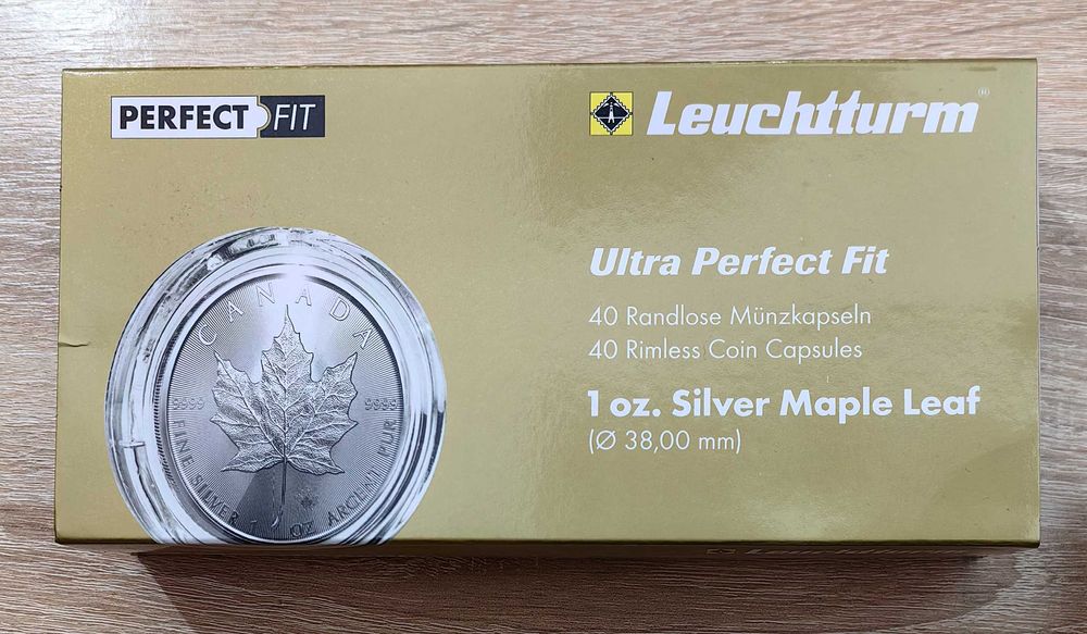 оригинални капсули за 1 унция Кленов лист сребро - 40 броя