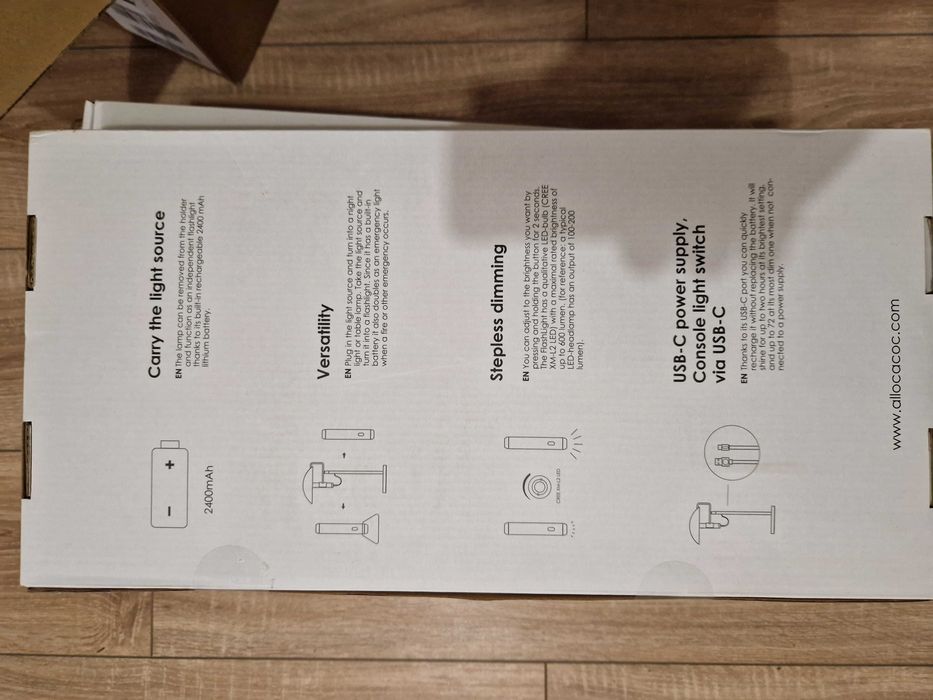 Lampa de birou metal, NOU , detasabila lanterna portabila