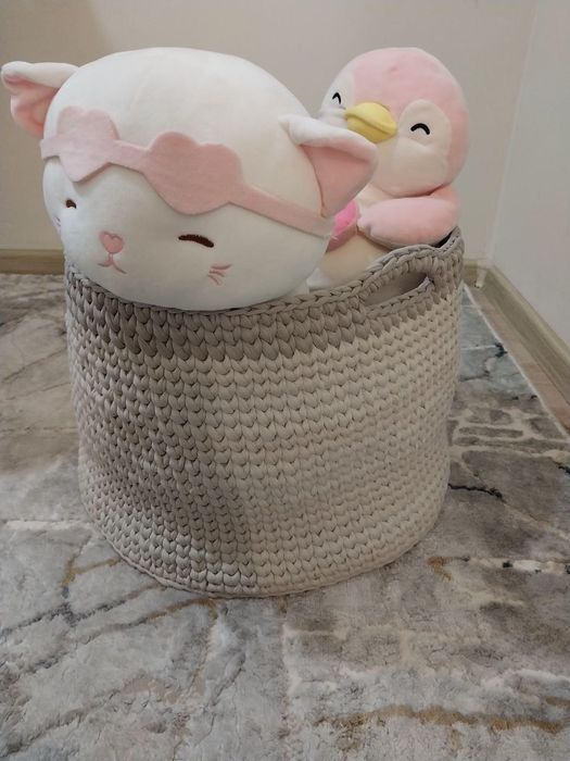 Корзинка для игрушек ручной работы