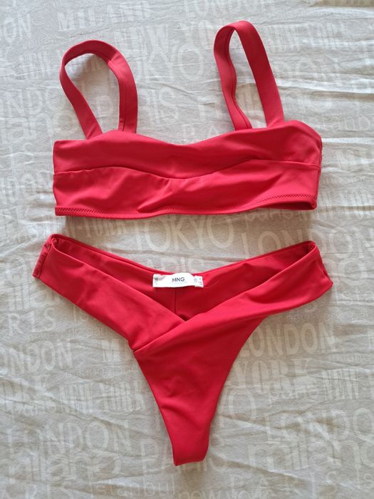 Сет нови бански Shein,Pimkie,MANGO червен бански