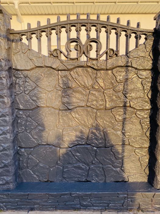 Покраска ворота и еврозабора