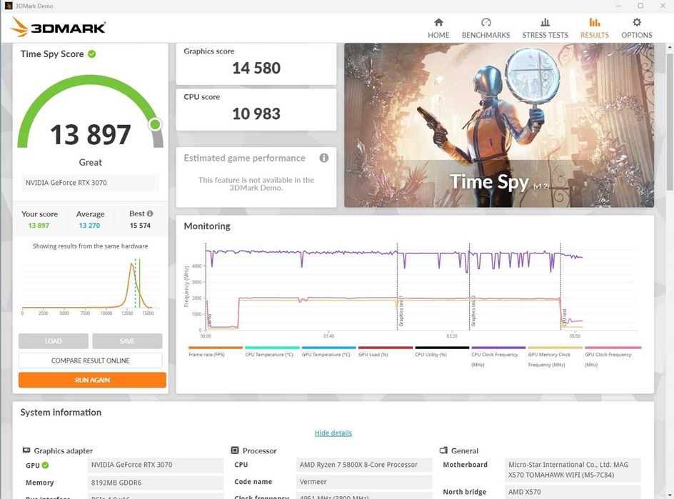 Геймърски компютър Ryzen 5800X RTX3060Ti/3070