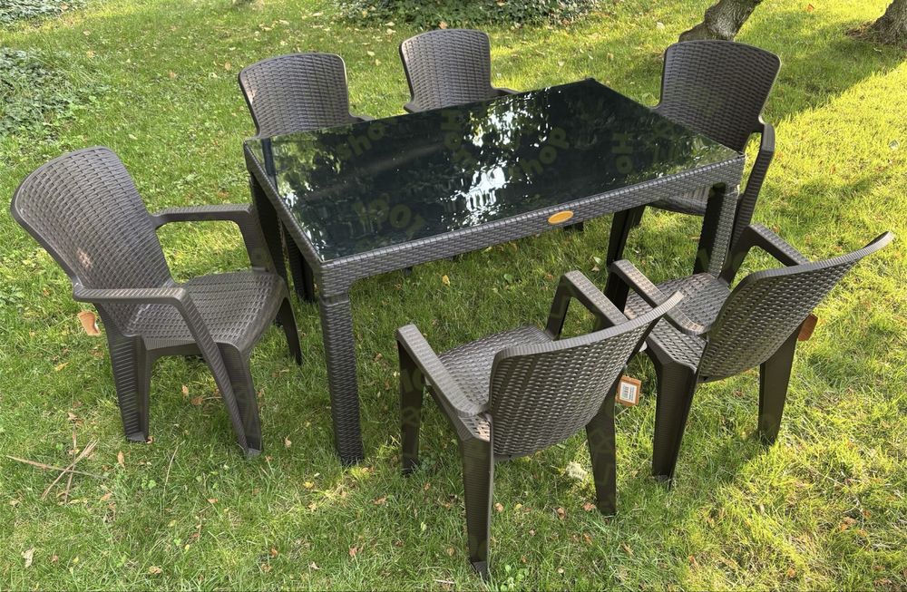 Градински комплект ратан Маса 150х90см с 6бр столове