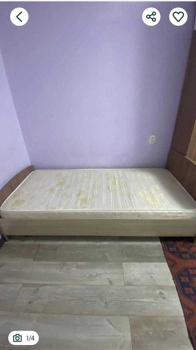 Односпальный  кровать  с матрасом ортопедический